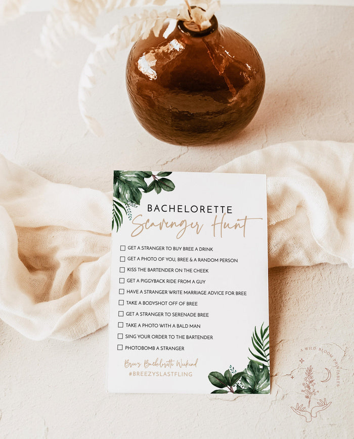 Bachelorette Scavenger Hunt Game | Tropical Bachelorette Party