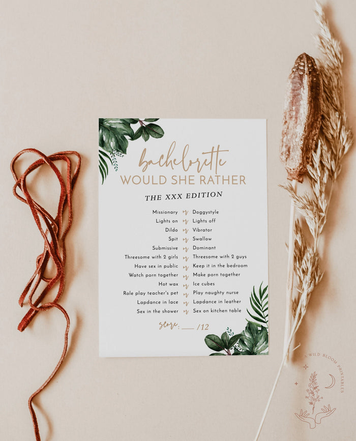 Would She Rather Bachelorette Game | Tropical Bachelorette Game