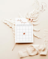 Pampas Grass Baby Bingo Game | Boho Baby Shower Game