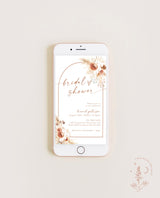 Digital Bridal Shower Evite | Bohemian Bridal Shower Invite 
