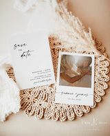 Minimalist Save the Date Template | Photo Save the Date Invite