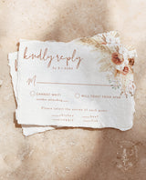 Terracotta RSVP Card | Minimalist Wedding Invite Insert