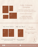 Terracotta Wedding Signage | Custom Sign Template