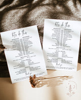 Wedding Party Timeline | Bridal Party Itinerary