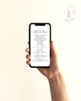 Digital Wedding Party Timeline | Bridal Party Itinerary