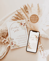 Terracotta Wedding Invitation Template | Minimalist Wedding Invite