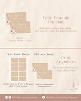 Pampas Grass Diaper Raffle Card | Diaper Raffle Ticket