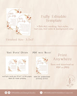 Pampas Grass Books for Baby Card | Book Request Insert 