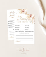 Baby Shower Advice and Predictions Card | Girl Baby Shower