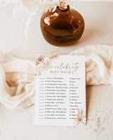 Celebrity Baby Names Game | Pampas Grass Baby Shower Game