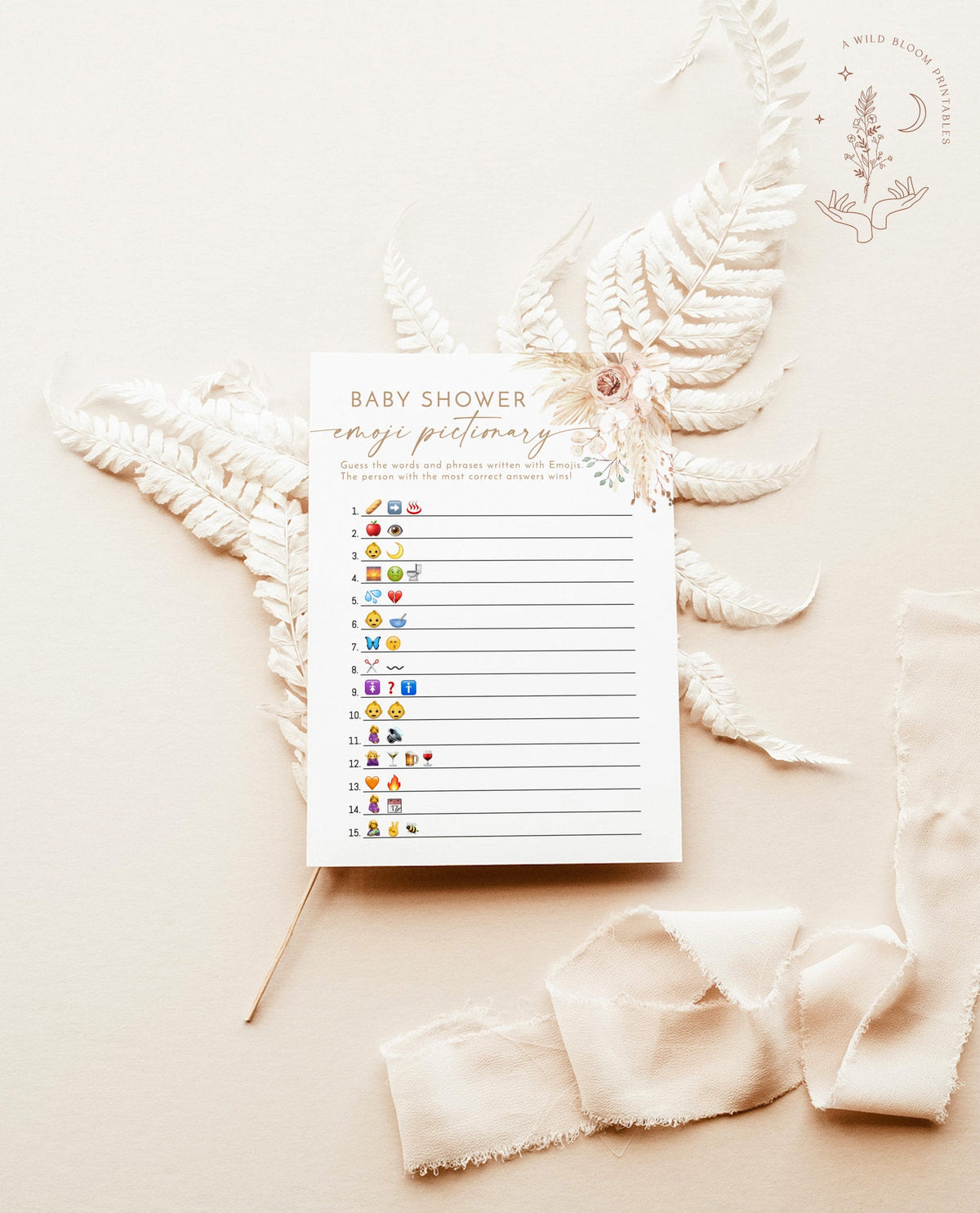 Emoji Pictionary Game | Baby Shower Emoji Pictionary