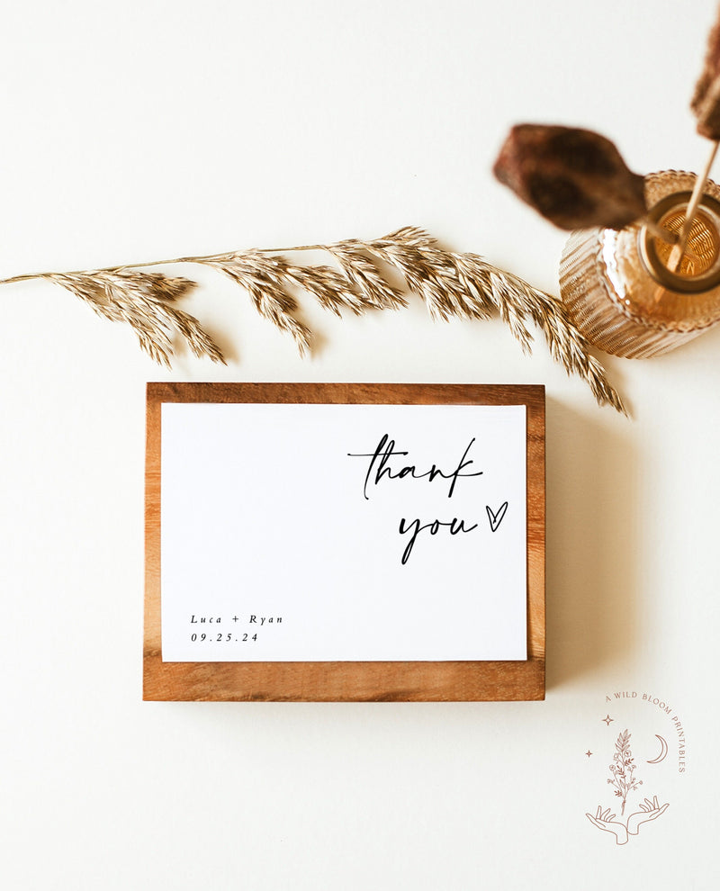 Minimalist Thank You Card | Thank You Card 