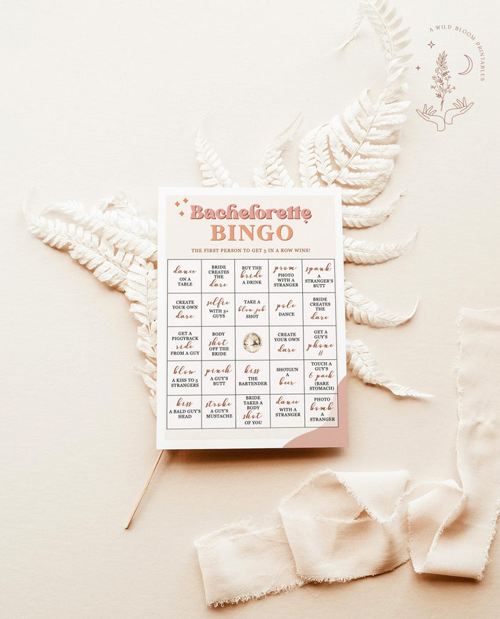 Retro Bachelorette Bingo Game | 70s Bachelorette Party