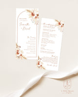 Bohemian Wedding Program | Desert Wedding Program