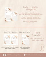 Pampas Grass Wedding Napkin Note | Bohemian Thank You Letter