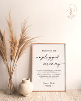 Minimalist Unplugged Ceremony Wedding Sign | Modern Unplugged Ceremony Sign
