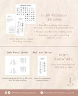 Minimalist Wedding Timeline Template | Modern Events Timeline