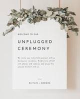 Minimalist Unplugged Wedding Sign | Modern Unplugged Ceremony Sign 