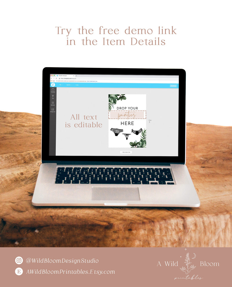 bachelorette-party-game-drop-your-panties-game-wild-bloom-design-studio for Drop Your Panties Here Sign Free Printable Bachelorette Party Game | Drop Your Panties Game – Wild Bloom Design Studio for Drop Your Panties Here Sign Free Printable