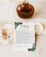 Tropical Bachelorette Trivia Game | Bachelorette Party Game