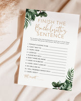 Tropical Finish the Sentence Game | Fun Bachelorette Party Game 
