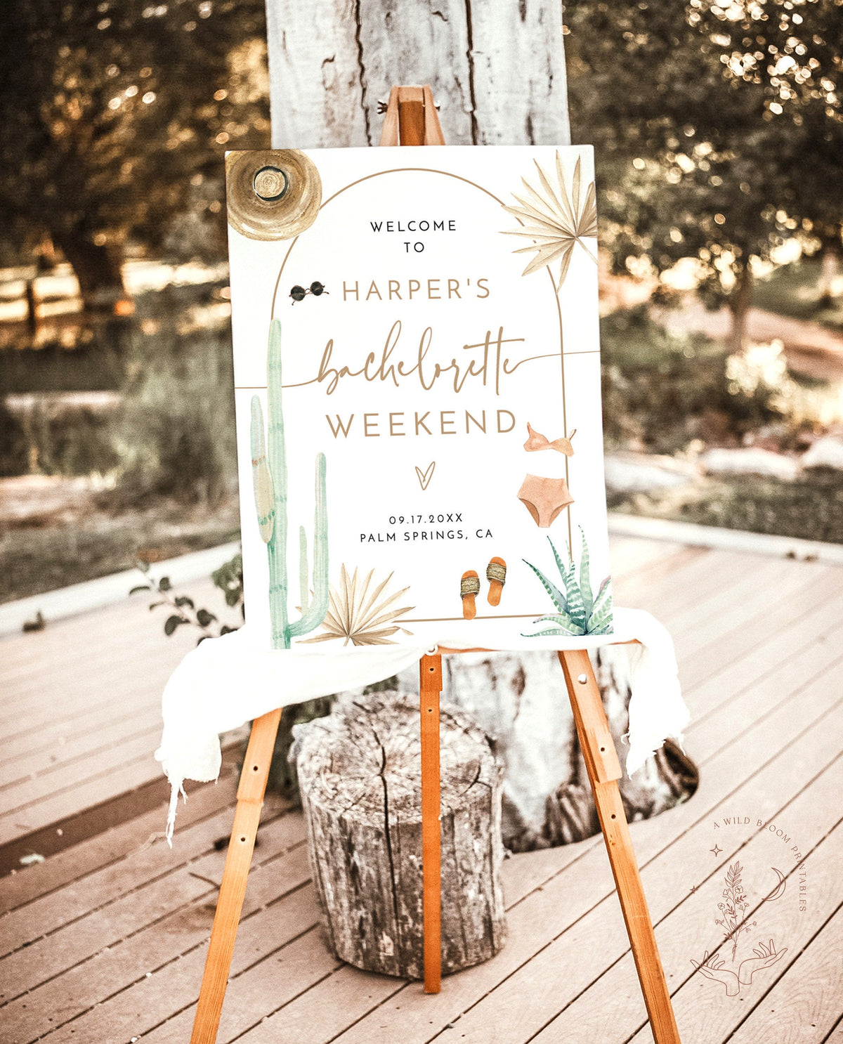 Bachelorette Welcome Poster Template | Desert Bachelorette Party
