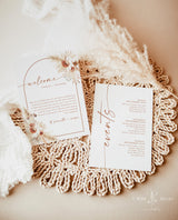 Bohemian Wedding Bundle Template | Boho Arched Wedding Templates