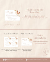 Terracotta RSVP Card | Minimalist Wedding Invite Insert