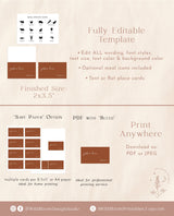 Terracotta Place Card Template | Minimalist Place Cards