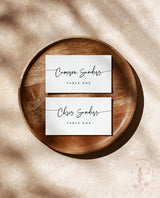 Minimalist Wedding Place Card Template | Modern Place Cards