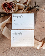 Minimalist RSVP Card | Modern Wedding Response Card