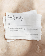 Minimalist RSVP Card | Modern Wedding Response Card
