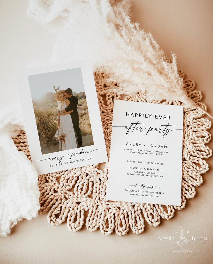 Photo Wedding Announcement | Photo Elopement Announcement