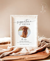 Dog Signature Drink Sign | Pet Signature Cocktail Sign