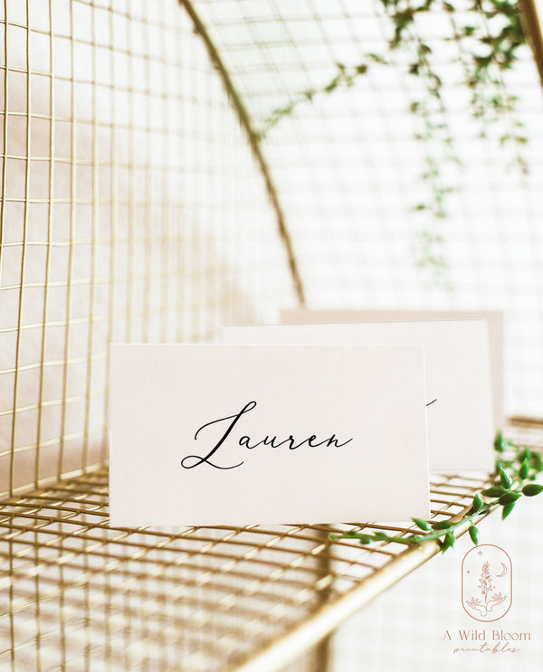 Minimalist Wedding Place Cards | Modern Wedding Place Cards 