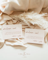 Terracotta Enclosure Card | Burnt Orange Wedding Invite Insert