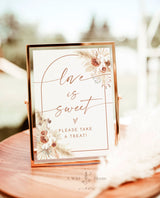 Love is Sweet Please Take A Treat Sign | Boho Wedding Sign 
