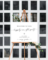 Minimalist Wedding Welcome Sign | Happily Ever After Party Welcome Sign