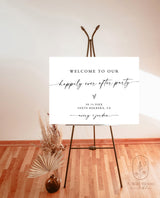 Minimalist Wedding Welcome Sign | Happily Ever After Party Welcome Sign 