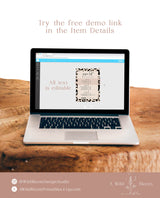 Leopard Print Price List Template | Boho Small Business