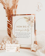 How Big is Mommy's Belly Game | Boho Baby Shower Game