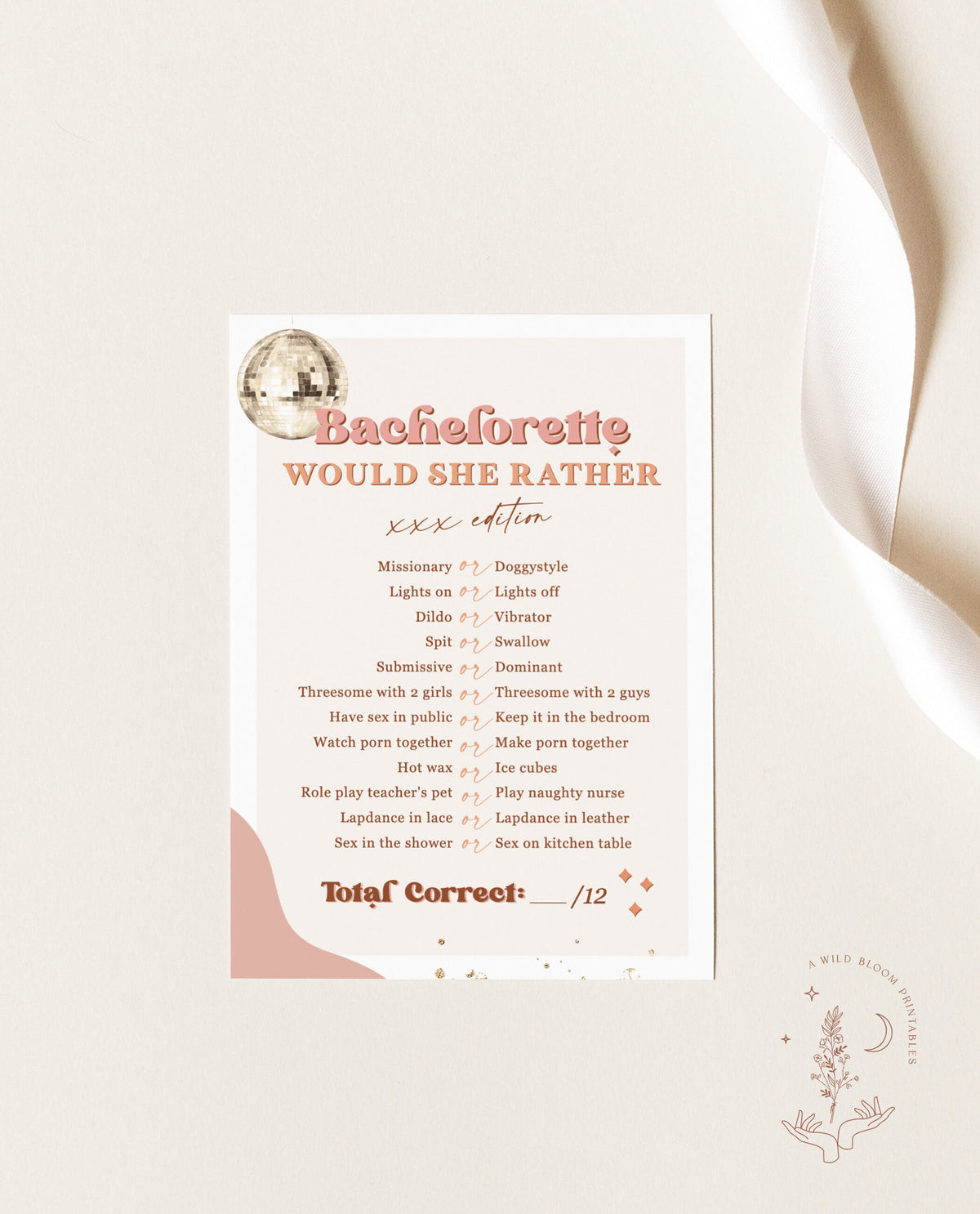 Would She Rather Bachelorette Game | Retro Bachelorette Game