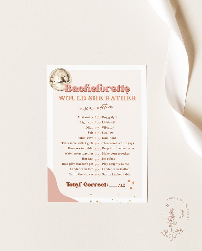Would She Rather Bachelorette Game | Retro Bachelorette Game