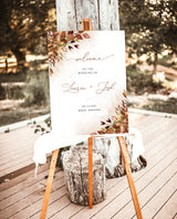 Rustic Fall Wedding Welcome Sign Template | Autumn Wedding Welcome Sign