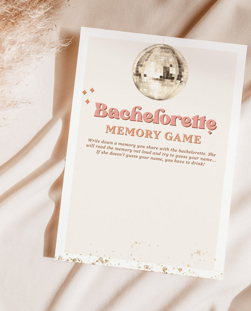 Bachelorette Memory Game | Retro Bachelorette Game 