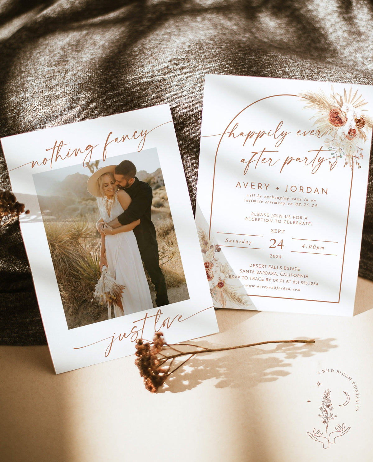 Photo Wedding Announcement | Photo Elopement Announcement
