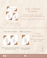 Fall Wedding Seating Chart Cards | Rustic Autumn Wedding