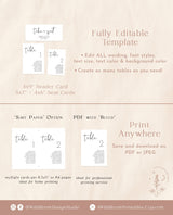 Minimalist Wedding Seating Cards | Modern Wedding Table Seating Chart Cards