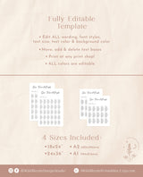 Minimalist Seating Chart Poster | Modern Wedding Seating Chart