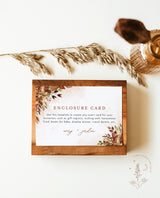 Fall Wedding Enclosure Card | Autumn Wedding Invite Insert